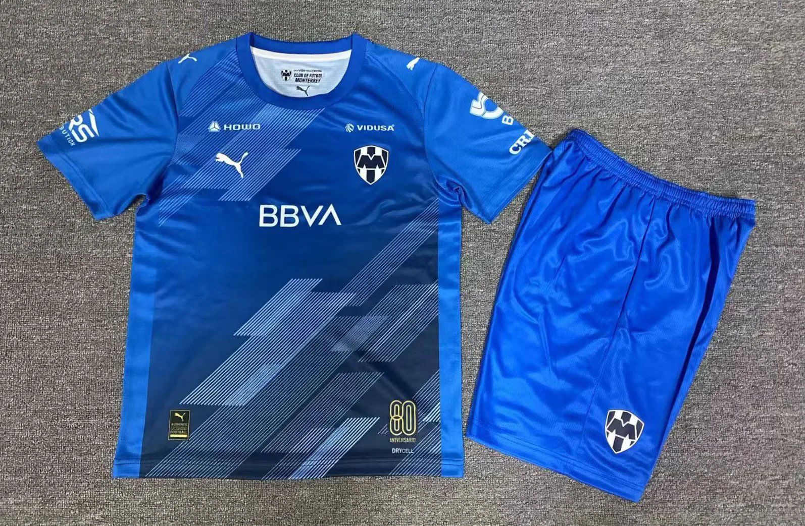 Kids-Monterrey 25/26 Third Blue Soccer Jersey